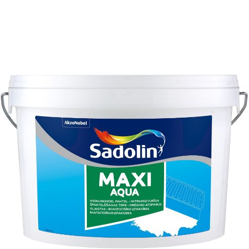 Viimistluspahtel niiskuskindel Sadolin Maxi Aqua hall 2,5l pilt