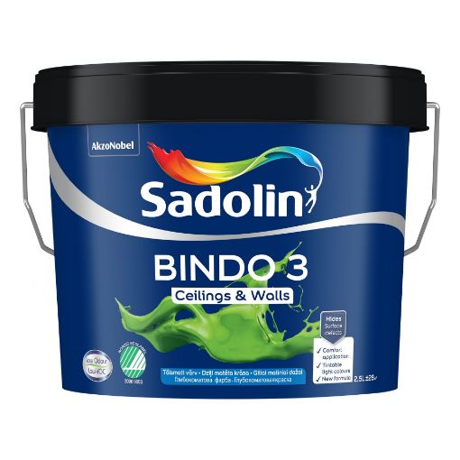 Laevärv Sadolin Bindo 3 valge BW 2,5l pilt
