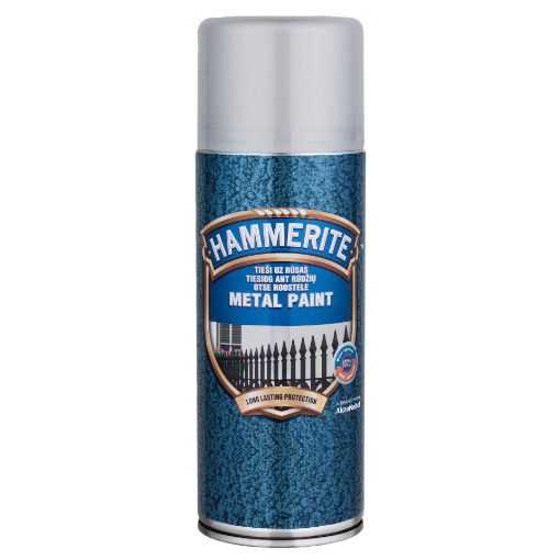 Metallivärv Hammerite Hammered silver 0,4l aerosool pilt