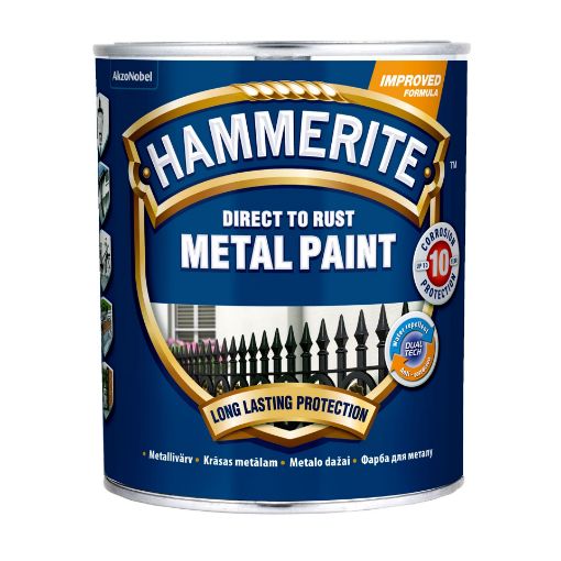 Metallivärv Hammerite Smooth black 0,75l pilt