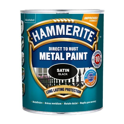 Metallivärv Hammerite satin black 0,75l pilt