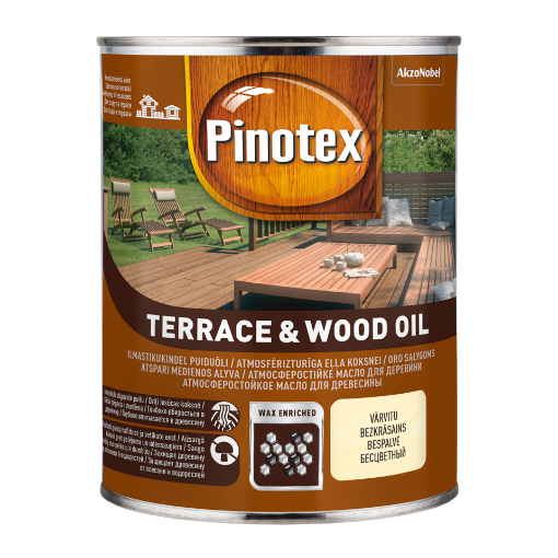 Terrassiõli Pinotex Terrace & Wood Oil värvitu 1l pilt