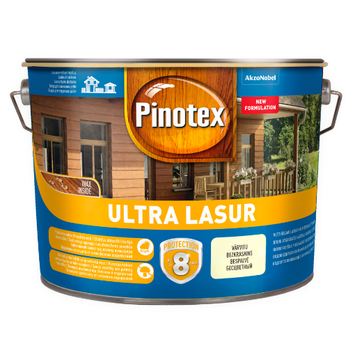 Puidukaitsevahend Pinotex Ultra Lasur värvitu 10l pilt