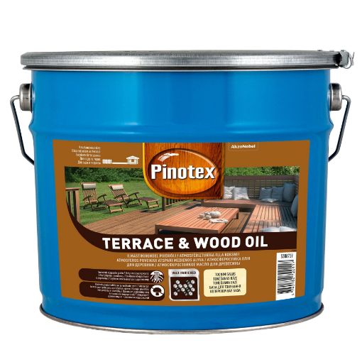 Terrassiõli Pinotex Terrace & Wood Oil värvitu 10l pilt