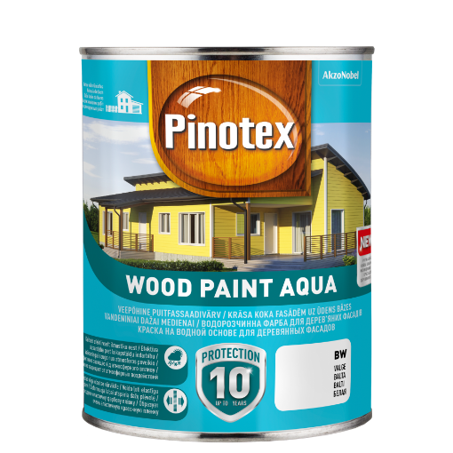 Puitfassaadivärv Pinotex Wood Paint Aqua valge BW 1l pilt