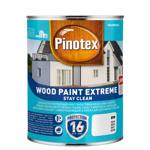 Puitfassaadivärv Pinotex Wood Paint Extreme valge BW 1l pilt