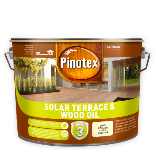 Terrassiõli Pinotex Solar Terrace & Wood Oil värvitu 9,3l pilt