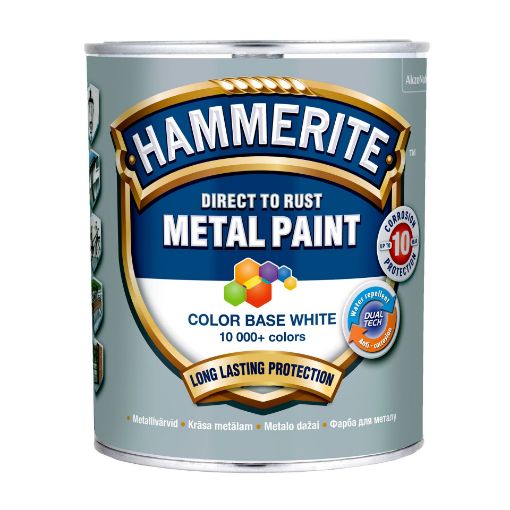 Metallivärv Hammerite Smooth toonimispõhi valge BW 0,7l pilt