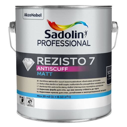 Seinavärv Sadolin Rezisto 7 valge 2,5l pilt