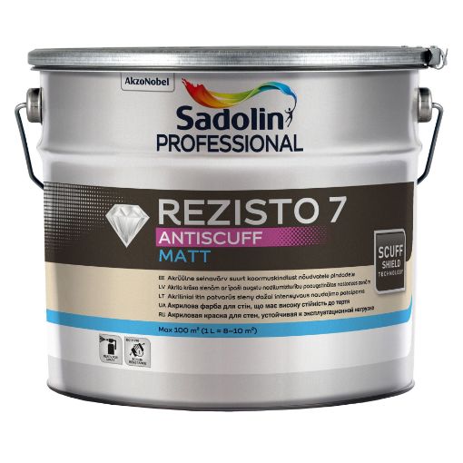 Seinavärv Sadolin Rezisto 7 valge 10l pilt