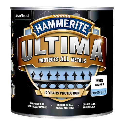Metallivärv Hammerite Ultima Smooth white 2,2l pilt