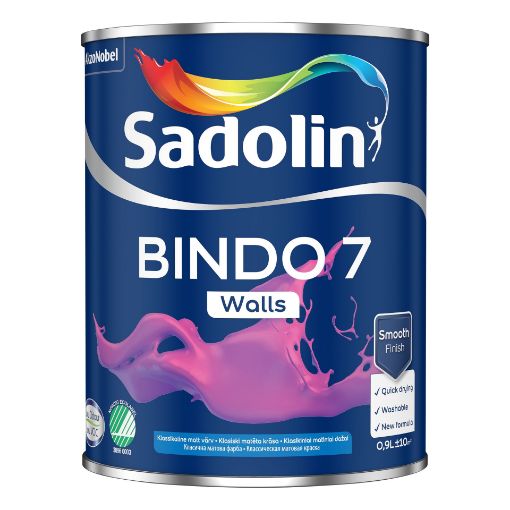 Seinavärv Sadolin Bindo 7 valge BW 0,9l pilt