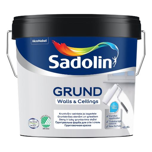 Kruntvärv Sadolin Grund valge 4,5l pilt