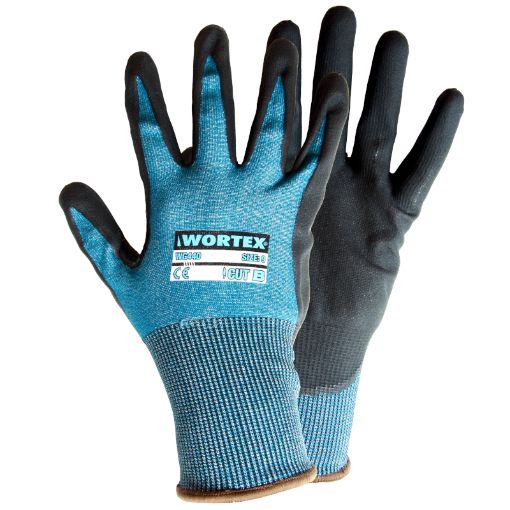 Töökindad Wortex nitriilkattega sinine nr10 pilt