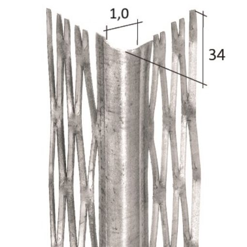 Nurgakaitseliist Ejot krohvi 4000-250 1,0mm 34x34x2500 pilt