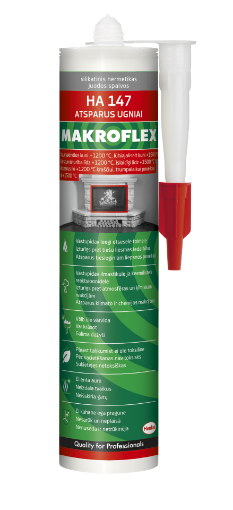 Hermeetik tulekindel Makroflex HA147 300ml must pilt