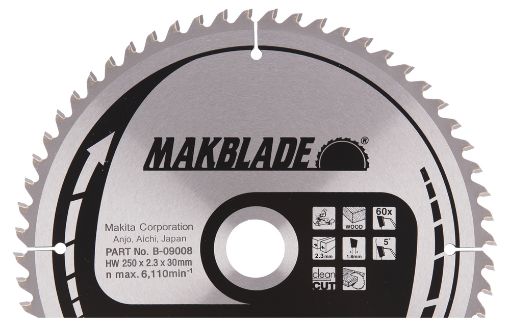 Saeketas Makita 250x30x2,30mm T60 (Puit) B-09008 pilt