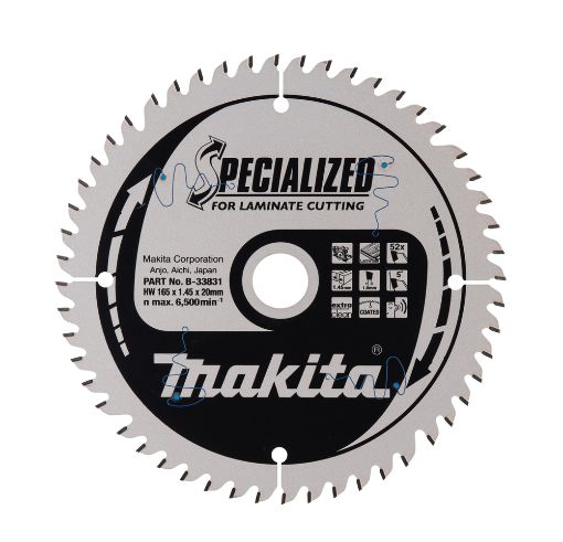 Saeketas Makita 165x20x1,45mm T52 (MDF, Laminaat) B-33831 pilt