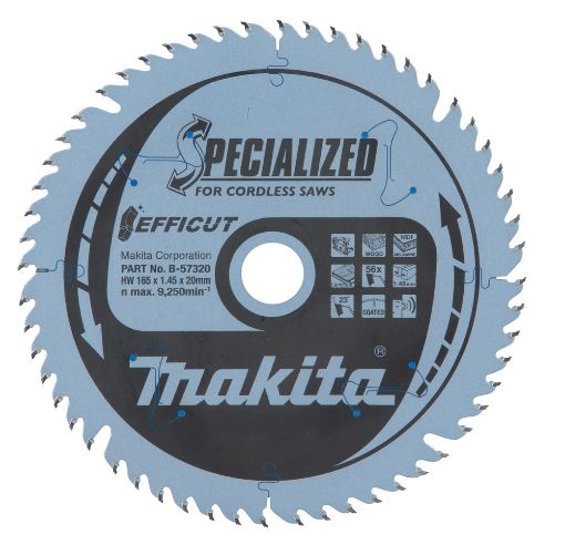 Saeketas Makita puidule 165x20x1,45 B-57320 pilt