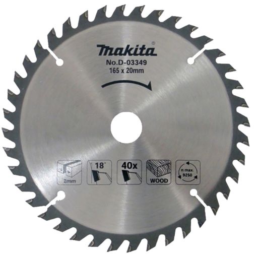 Saeketas Makita 165x20x2,00mm T40 (Puit) D-03349 pilt