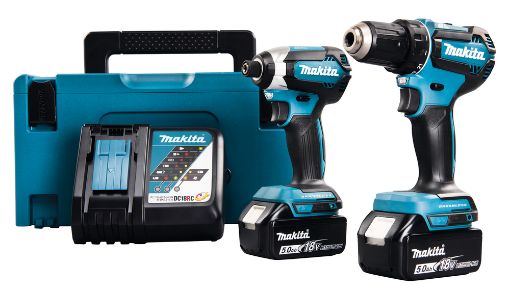 Combokit Makita DLX2289TJ 18V (DDF485/DTD153 2x5,0Ah aku) pilt