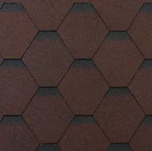 Bituumensindel Rock Hexagonal pruun 3m²/pk pilt