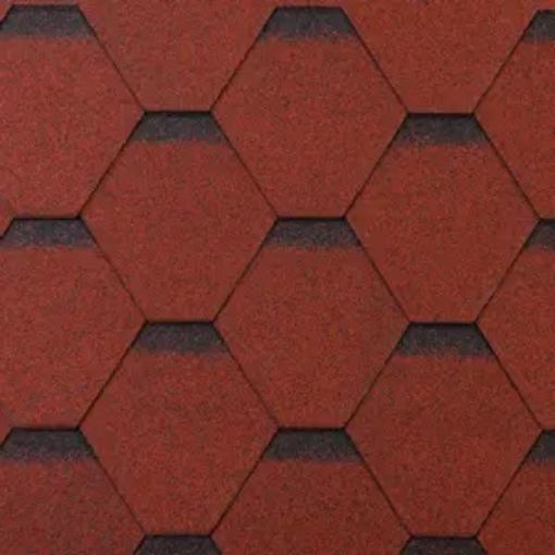 Bituumensindel Rock Hexagonal punane 3m²/pk pilt