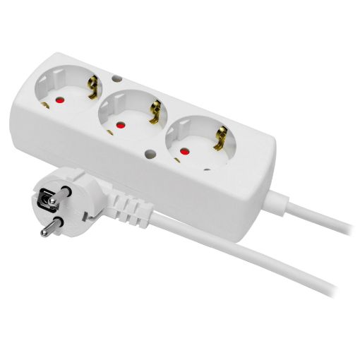 Pikendusjuhe Plastrol 3p 3G1,5 16A valge 5m pilt