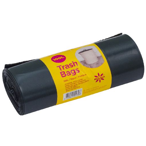 Prügikott 100l 5tk/rl must pilt