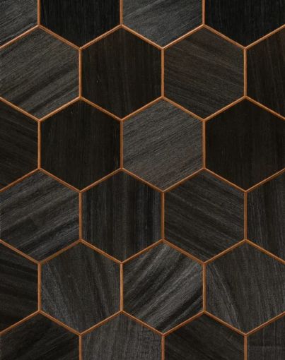 Seinapaneel Hexa XL Thermo Black Abach 675x290mm pilt