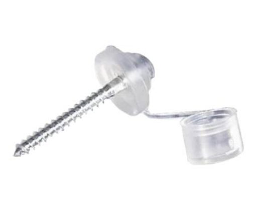 Kinnituskruvi PVC ja PC laineplaatidele 4x45mm+müts 20 tk pilt