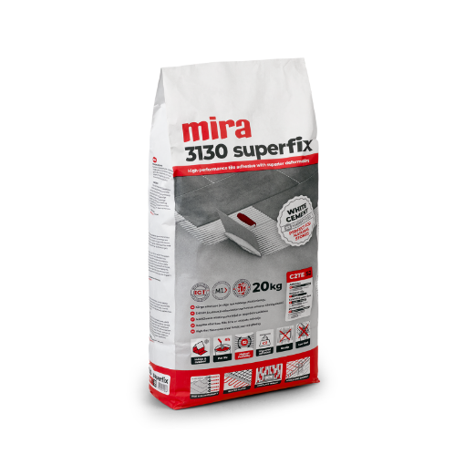 Plaatimissegu Mira 3130 superfix 20kg valge pilt