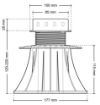 Terrassikandur reguleeritav Standard 120-220mm pilt