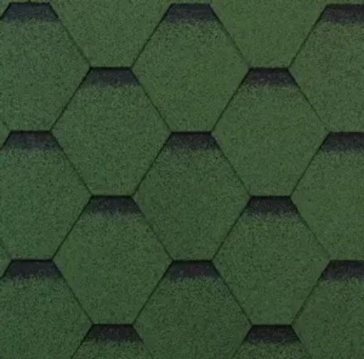 Bituumensindel Rock Hexagonal roheline 3m²/pk pilt