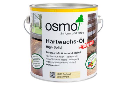 Õlivaha puitpõrandatele Osmo 3032 värvitu siidjasmatt 2,5l pilt