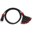 Jätkujuhe 3 pesaga Plastrol H05RR-F IP44 16A 3G1,5 must 5m pilt