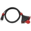 Jätkujuhe 3 pesaga Plastrol H05RR-F IP44 16A 3G1,5 must 10m pilt