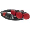 Jätkujuhe 3 pesaga Plastrol H05RR-F IP44 16A 3G1,5 must 10m pilt
