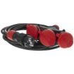 Jätkujuhe 3 pesaga Plastrol H05RR-F IP44 16A 3G1,5 must 25m pilt