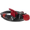 Jätkujuhe 3 pesaga Plastrol H05RR-F IP44 16A 3G1,5 must 25m pilt