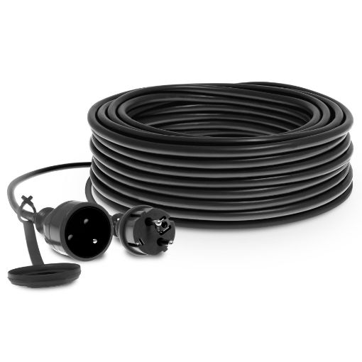 Jätkujuhe Plastrol H05RR-F IP44 16A 3G2,5 must 20m pilt