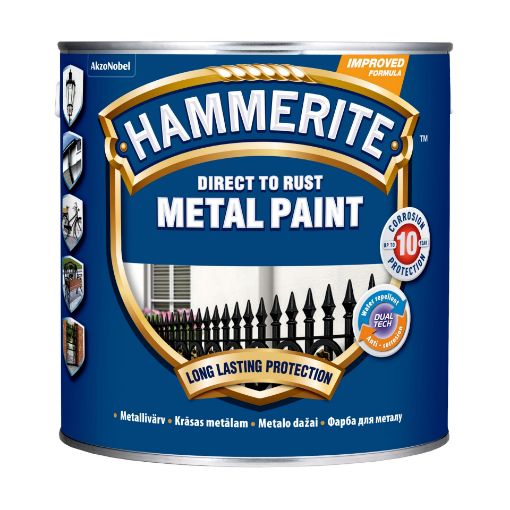Metallivärv Hammerite Smooth white 2,5l pilt