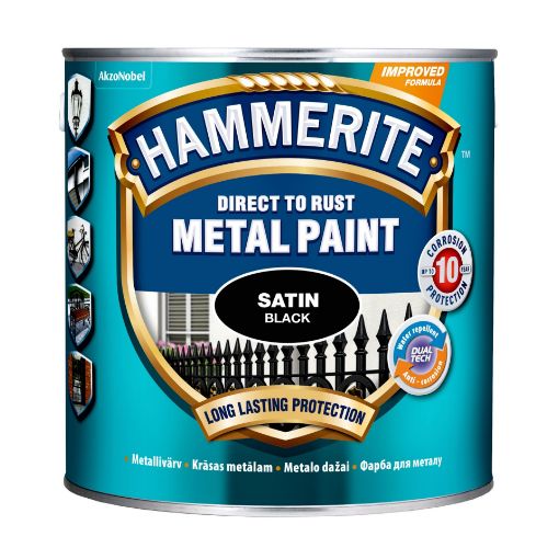 Metallivärv Hammerite satin black 2,5l pilt
