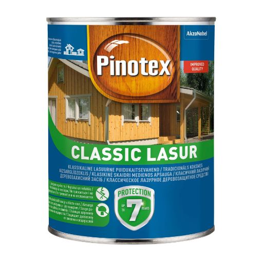 Puidukaitsevahend Pinotex Classic Lasur pihlakas 1l pilt