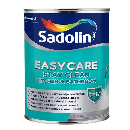 Seinavärv Sadolin EasyCare Kitchen & Bathroom BW 1l pilt