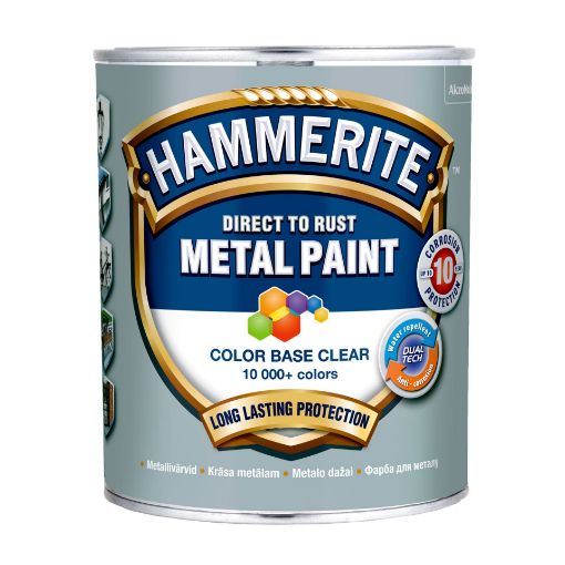 Metallivärv Hammerite Smooth toonimispõhi värvitu BC 0,65l pilt
