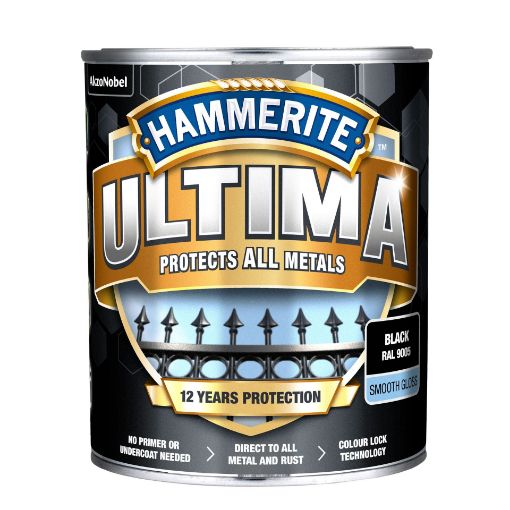 Metallivärv Hammerite Ultima gloss black 0,7l pilt