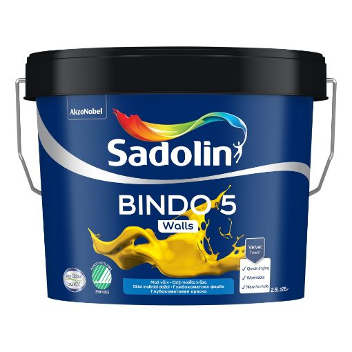 Seinavärv Sadolin Bindo 5 valge BW 2,5l pilt