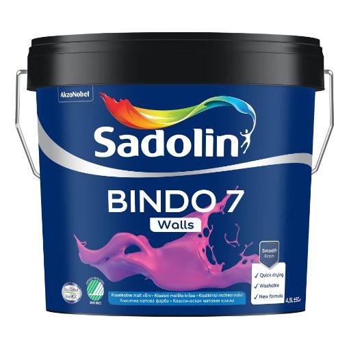 Seinavärv Sadolin Bindo 7 valge BW 4,5l pilt