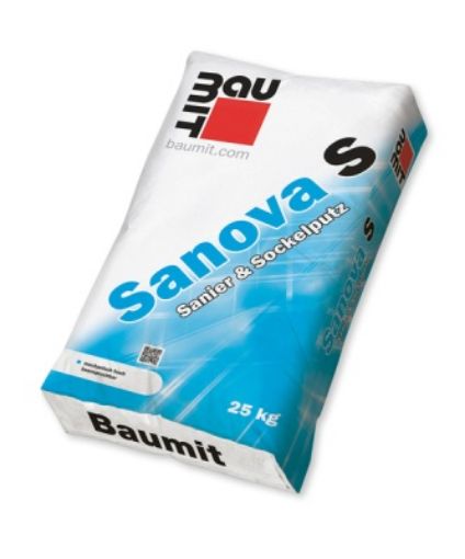 Saneerkrohv Baumit Sanova S Sanier Sockeputz 25kg pilt